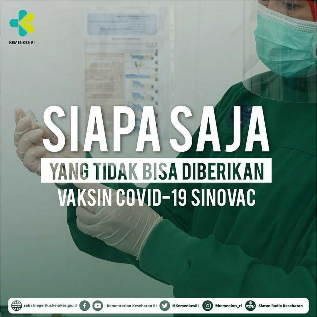 Kriteria Kelompok Yang Tidak Bisa Diberikan Vaksin COVID-19